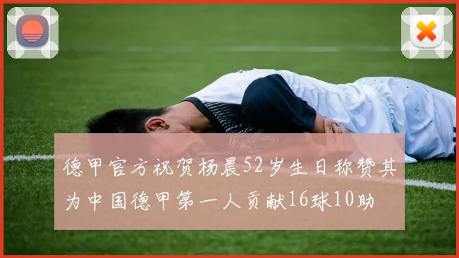 德甲官方祝贺杨晨52岁生日称赞其为中国德甲第一人贡献16球10助